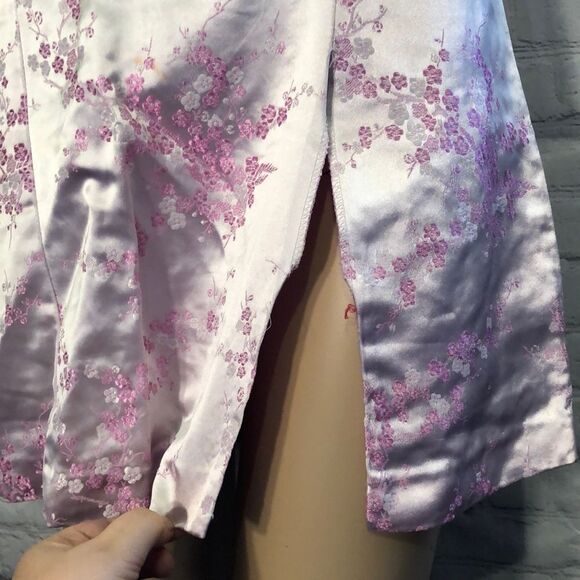 Da Hwa Pink Floral Asian Dress Very Small - Picture 7 of 10